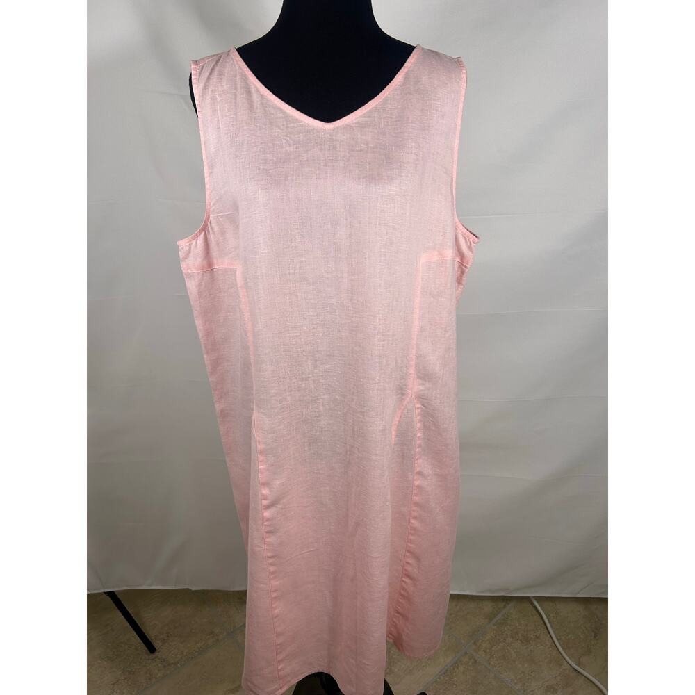 J Jill Love Linen Trapeze A-Line Sleeveless Dress